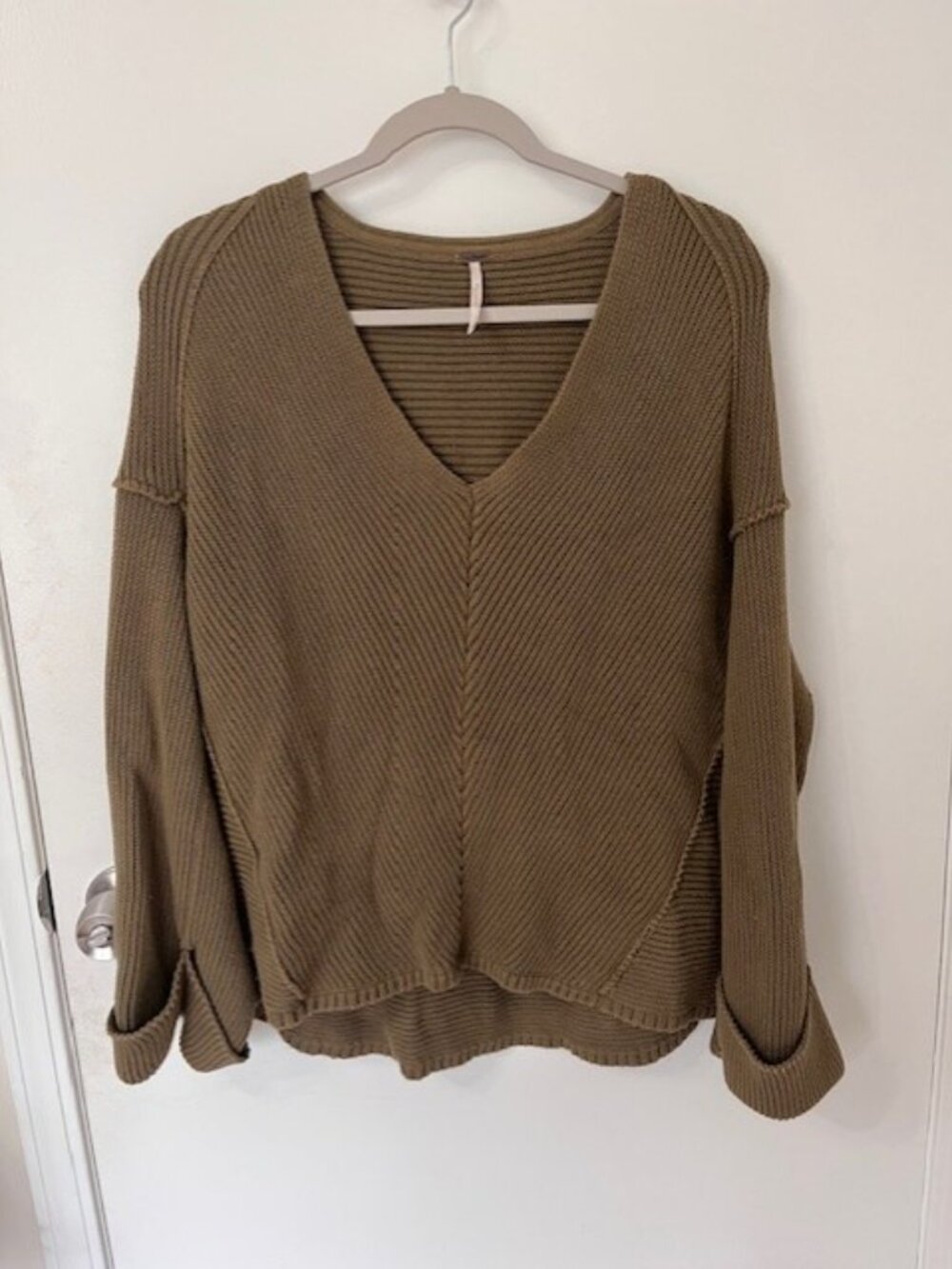 Olive Free People Oversized Sweater